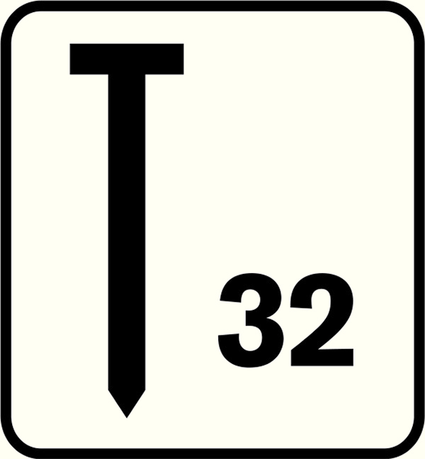 Nail no. 32 symbol
