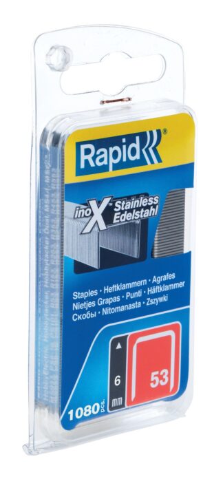 Fine wire staples 53/6 | Stainless | 1080x